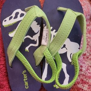 Carter's Dinosaur boy Flip flops